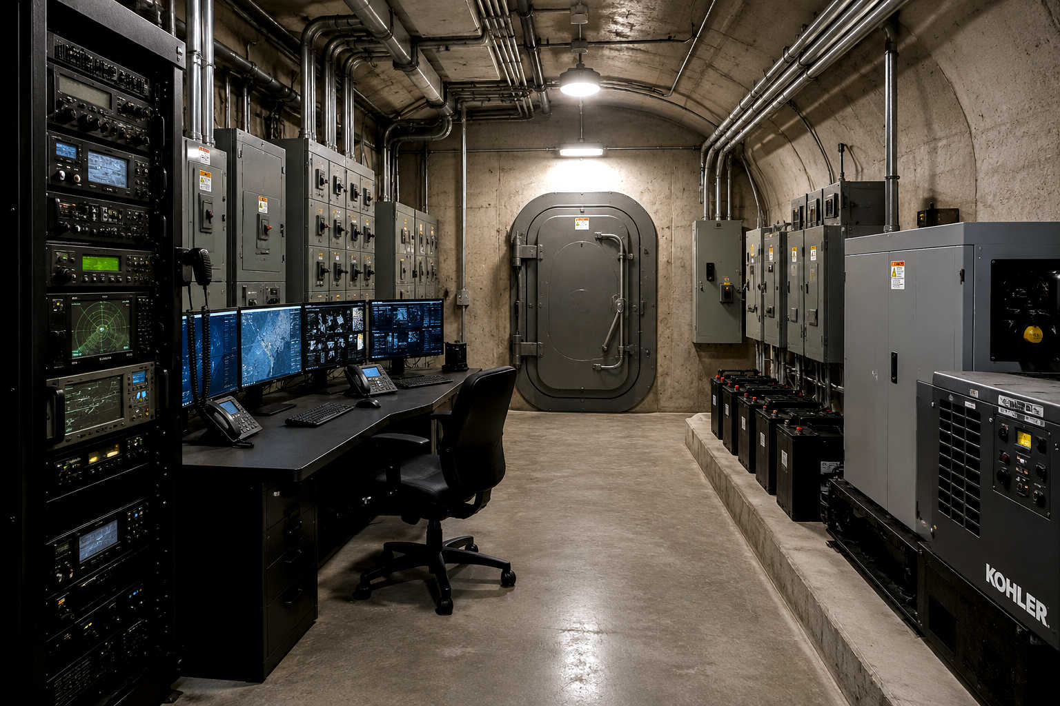 Will an Underground Shelter Shield EMP? It will if it has an EMP-resistant underground bunker control room with shielded electrical systems, backup power, communications equipment, and reinforced concrete walls.